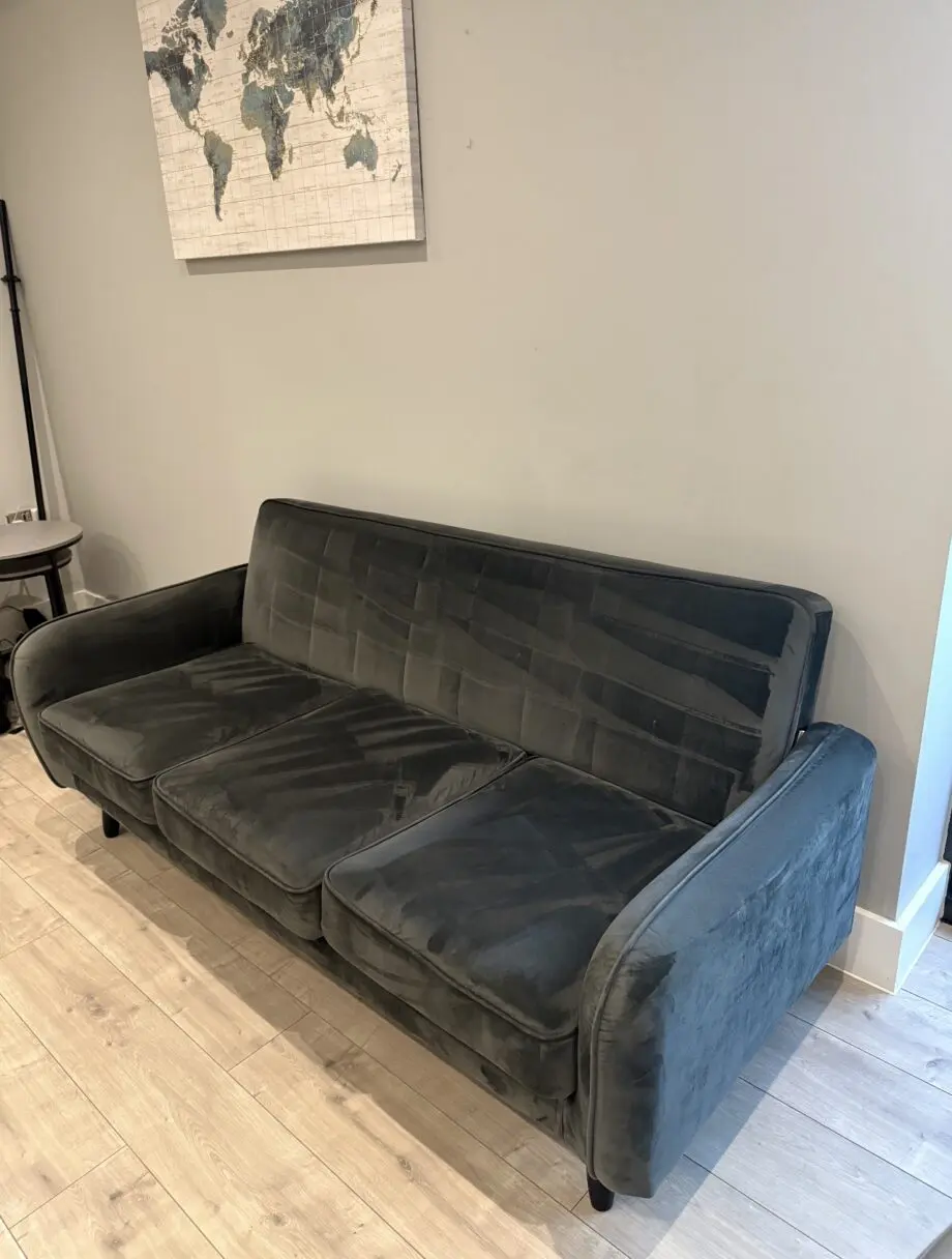 Jennifer fabric compact 3 seater sofa