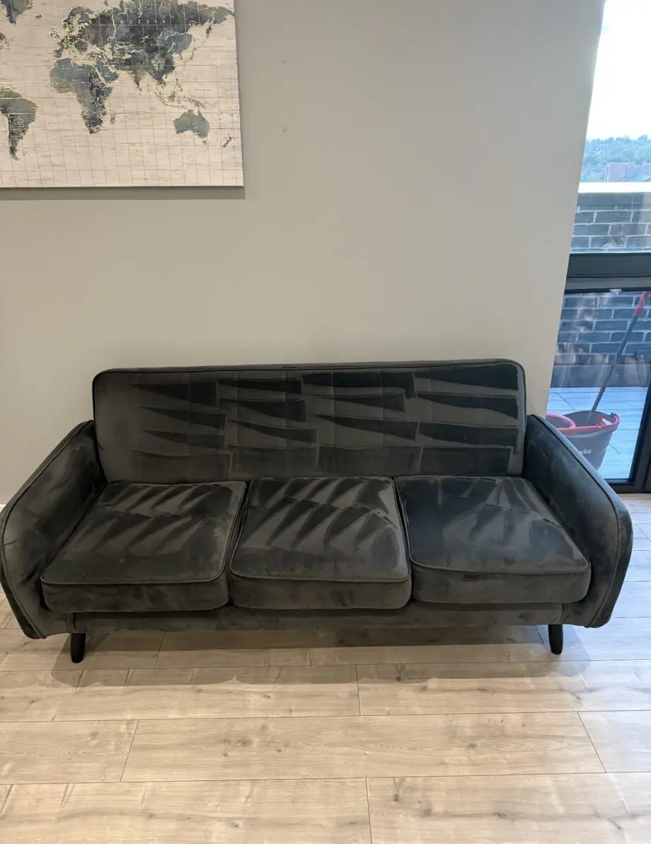 Jennifer fabric compact 3 seater sofa