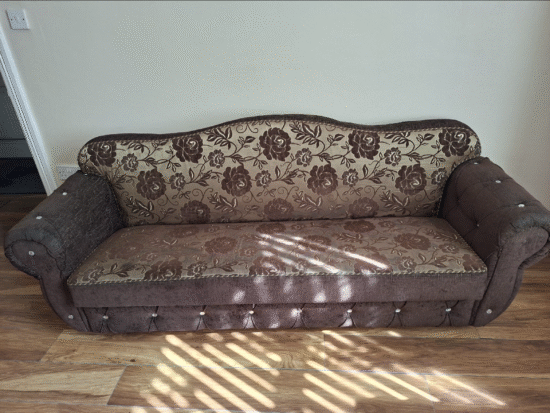 Brown sofas