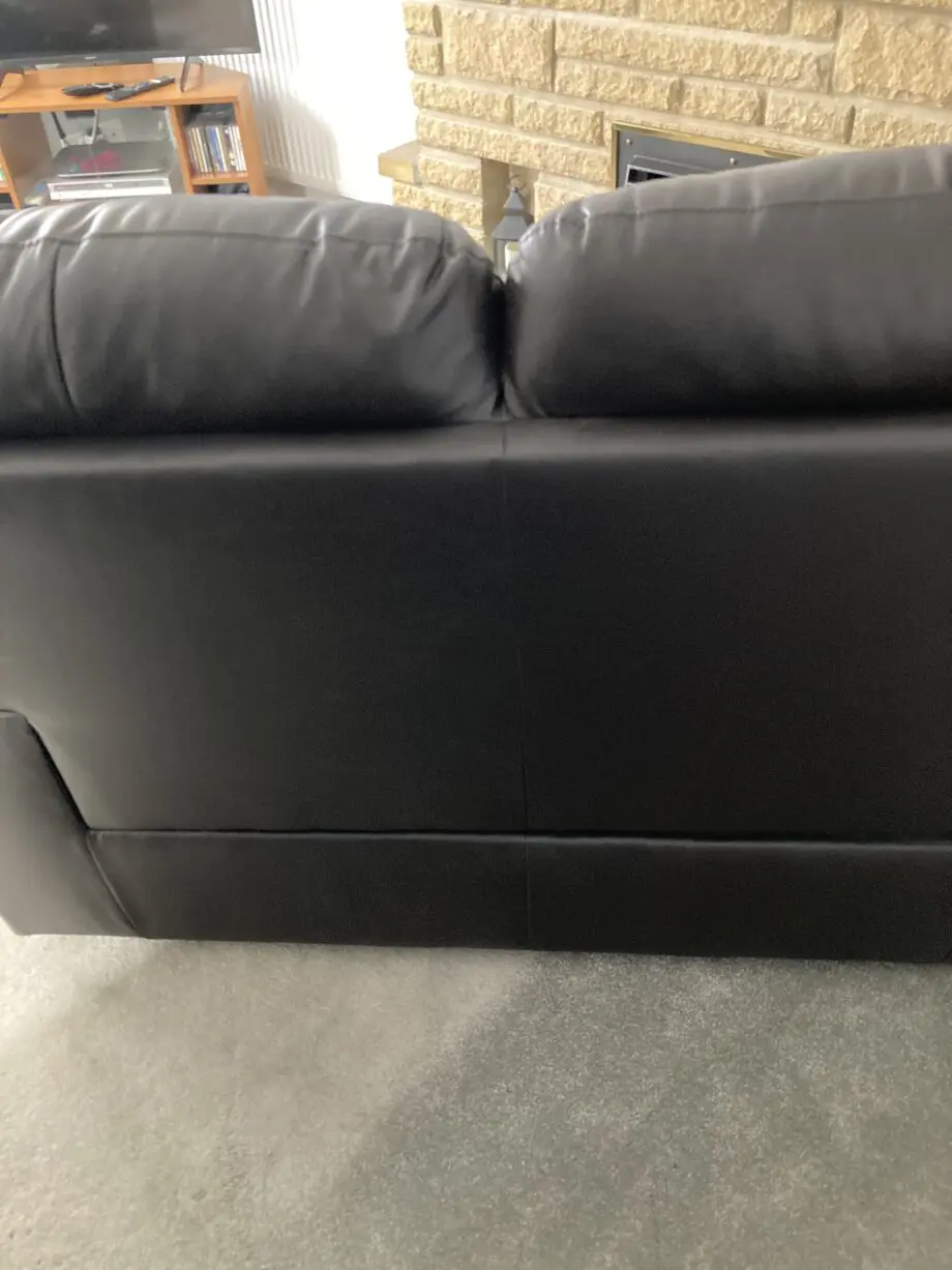Bought online ,brown leather 2seater sofa