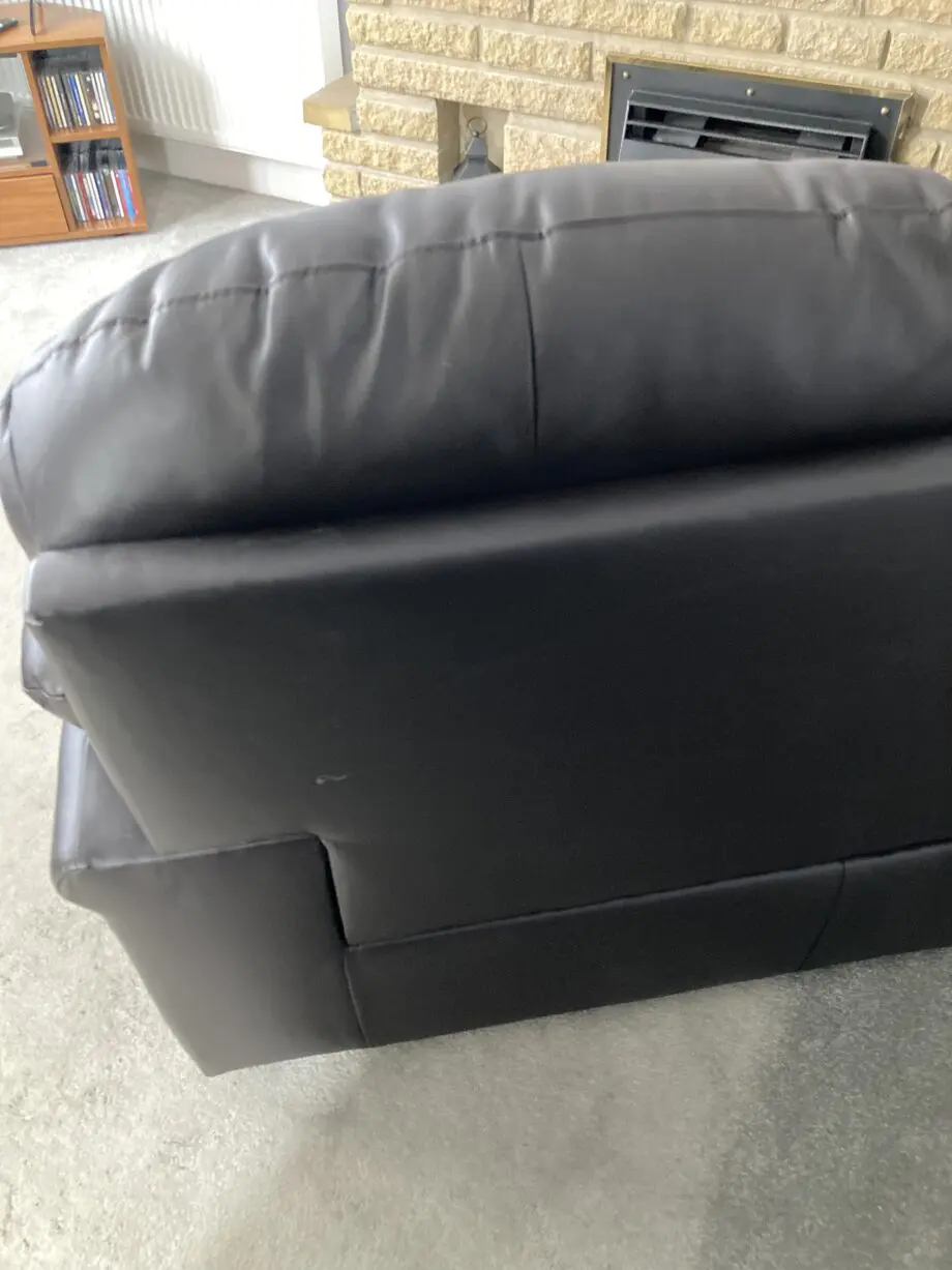 Bought online ,brown leather 2seater sofa