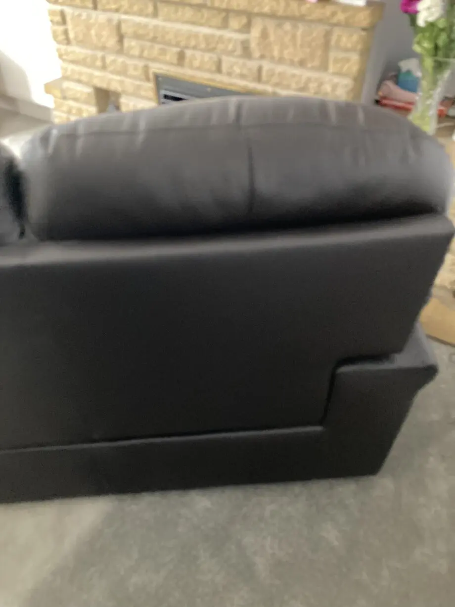 Bought online ,brown leather 2seater sofa