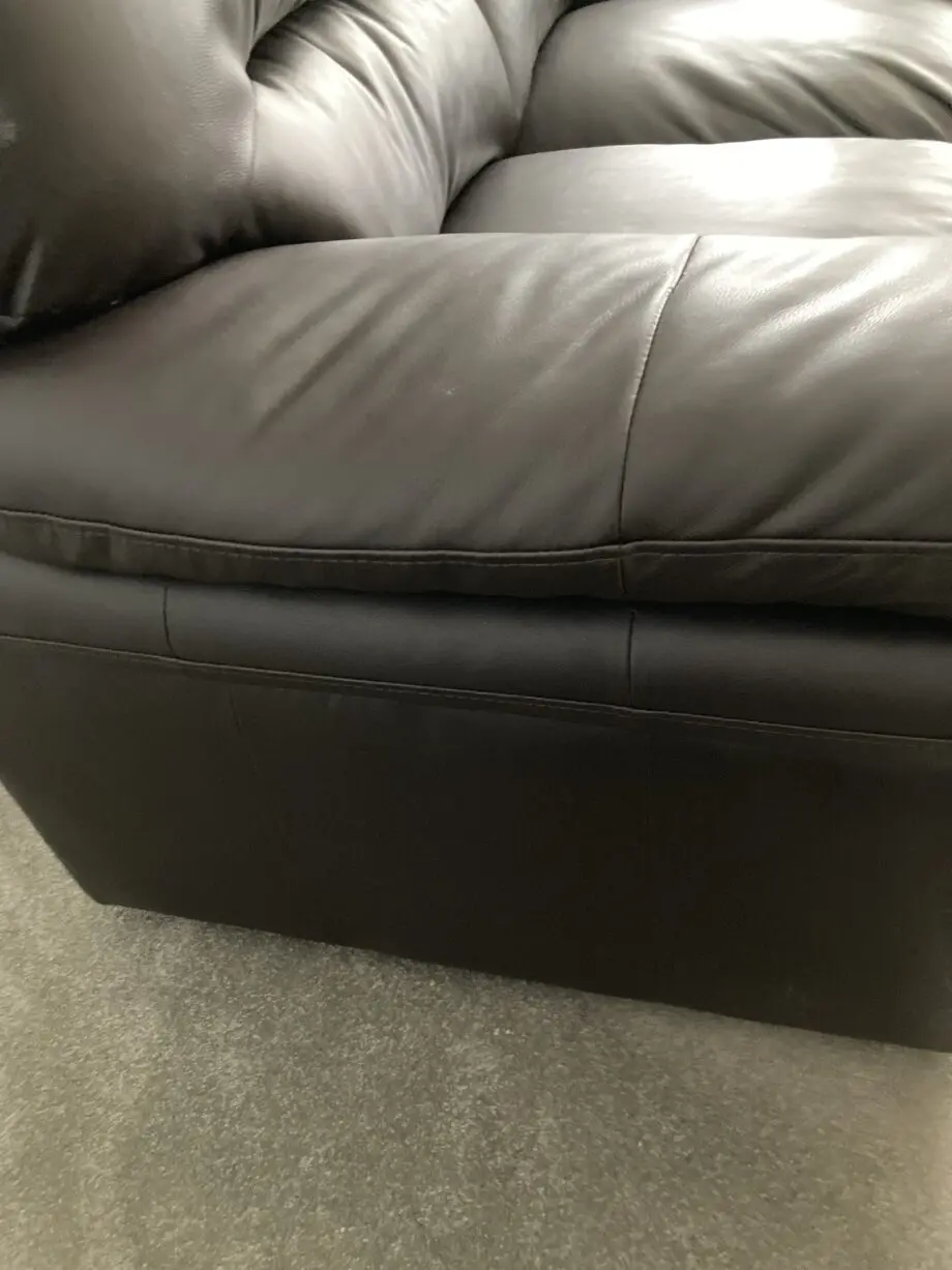 Bought online ,brown leather 2seater sofa