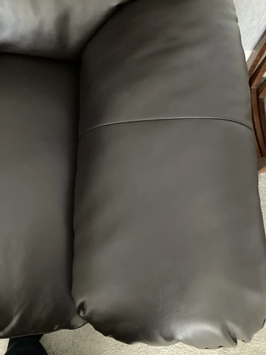 Bought online ,brown leather 2seater sofa