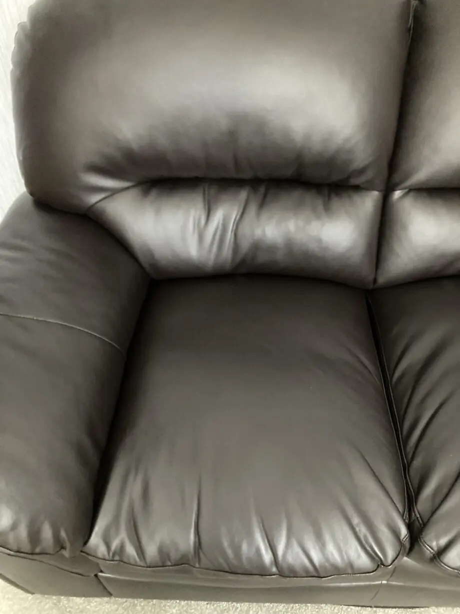 Bought online ,brown leather 2seater sofa