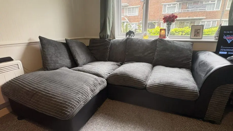 Argos Home Harry Left Hand Corner Chaise Sofa - Charcoal