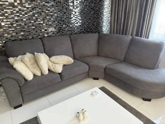 Grey corner modern sofa