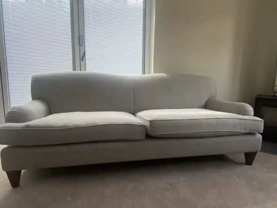 Excellent wool upholstered large sofa