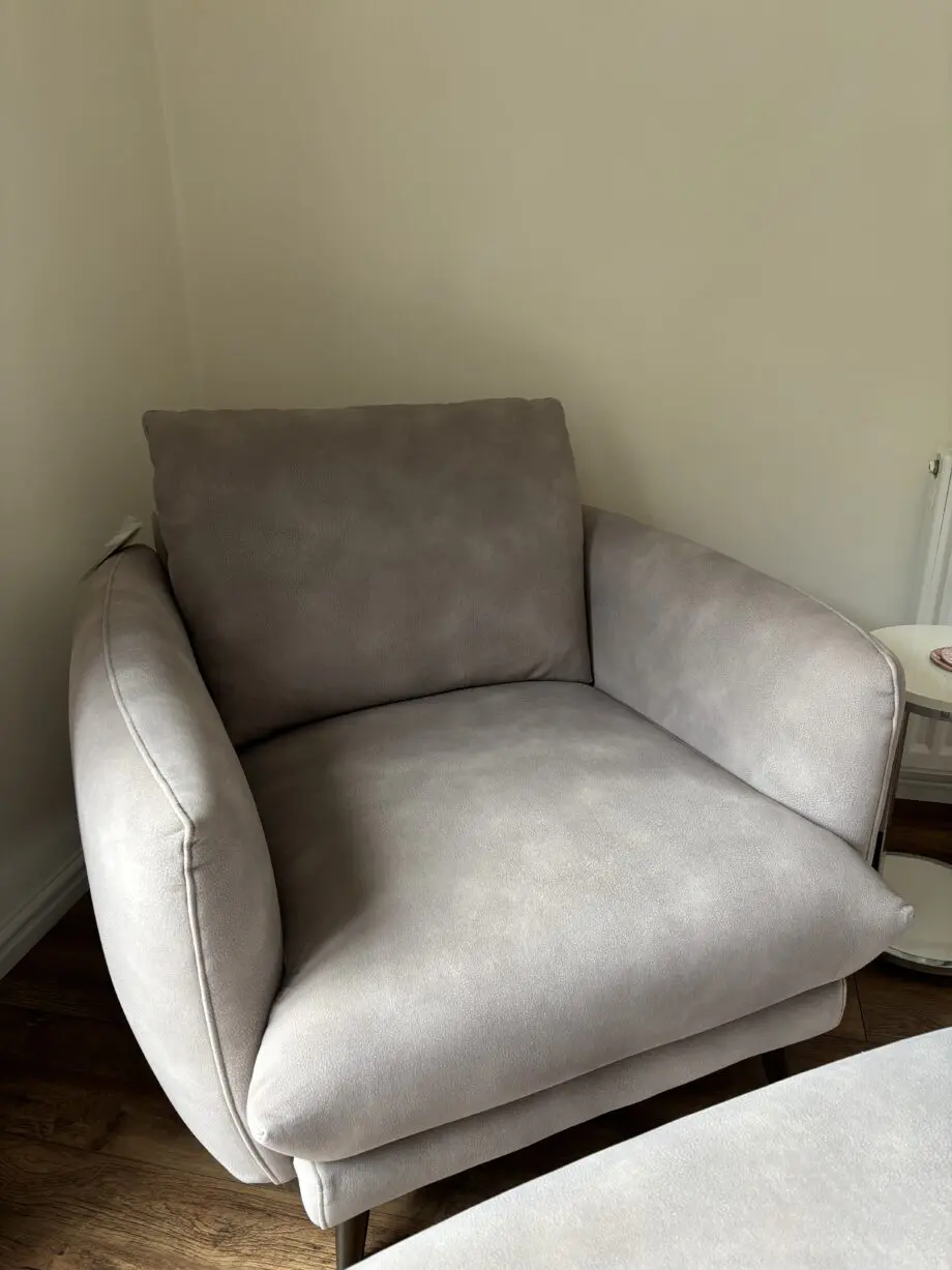 Sofology Adler 3 Seater and Chair with Footstool