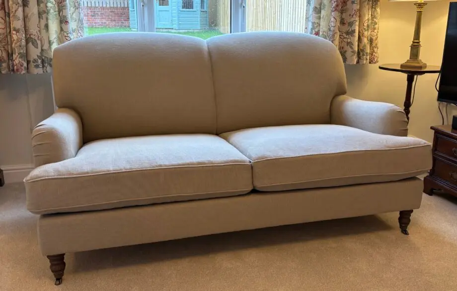 Neptune Olivia 2 seater sofa in heavyweight linen millet