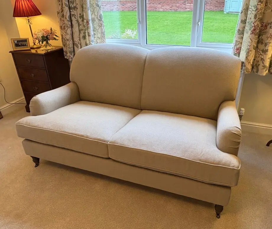 Neptune Olivia 2 seater sofa in heavyweight linen millet