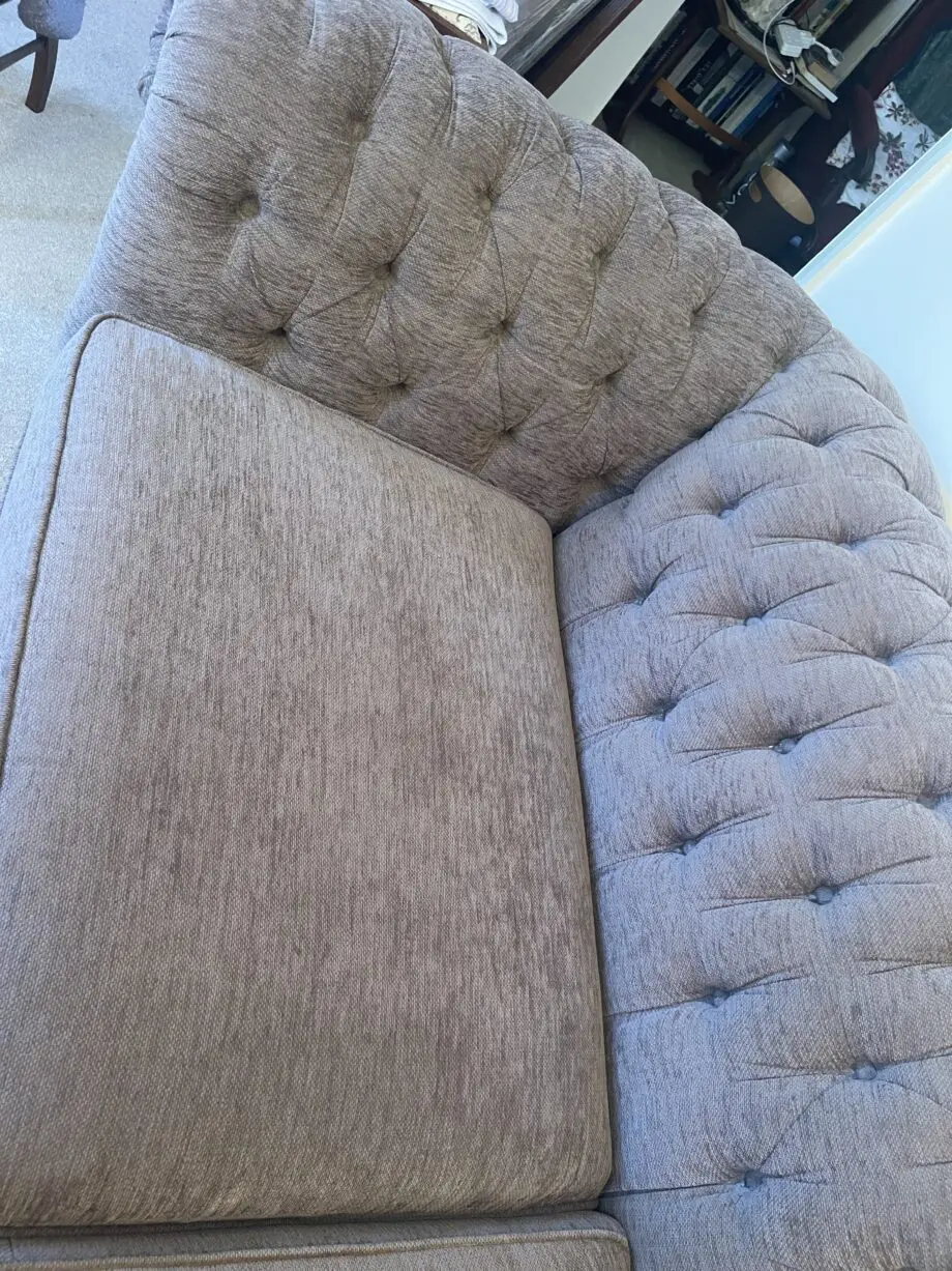 Chesterfield, 3 Seater Sofa velvet beige/light brown