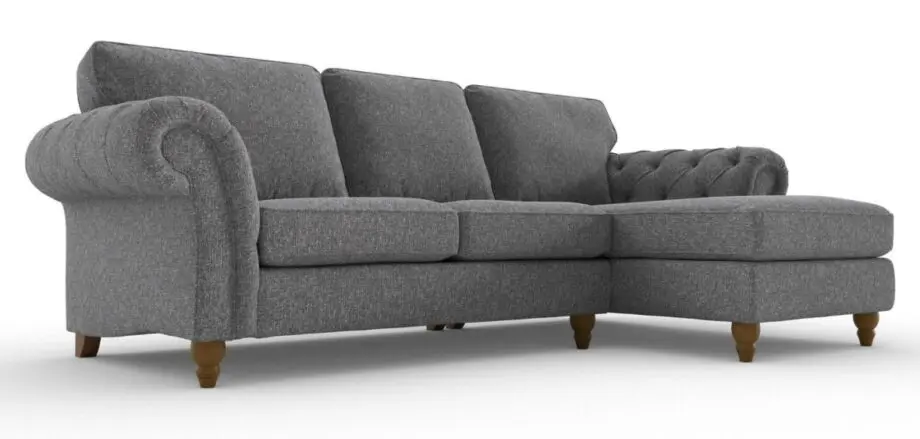 Next Gosford High Back Corner Sofa Grey