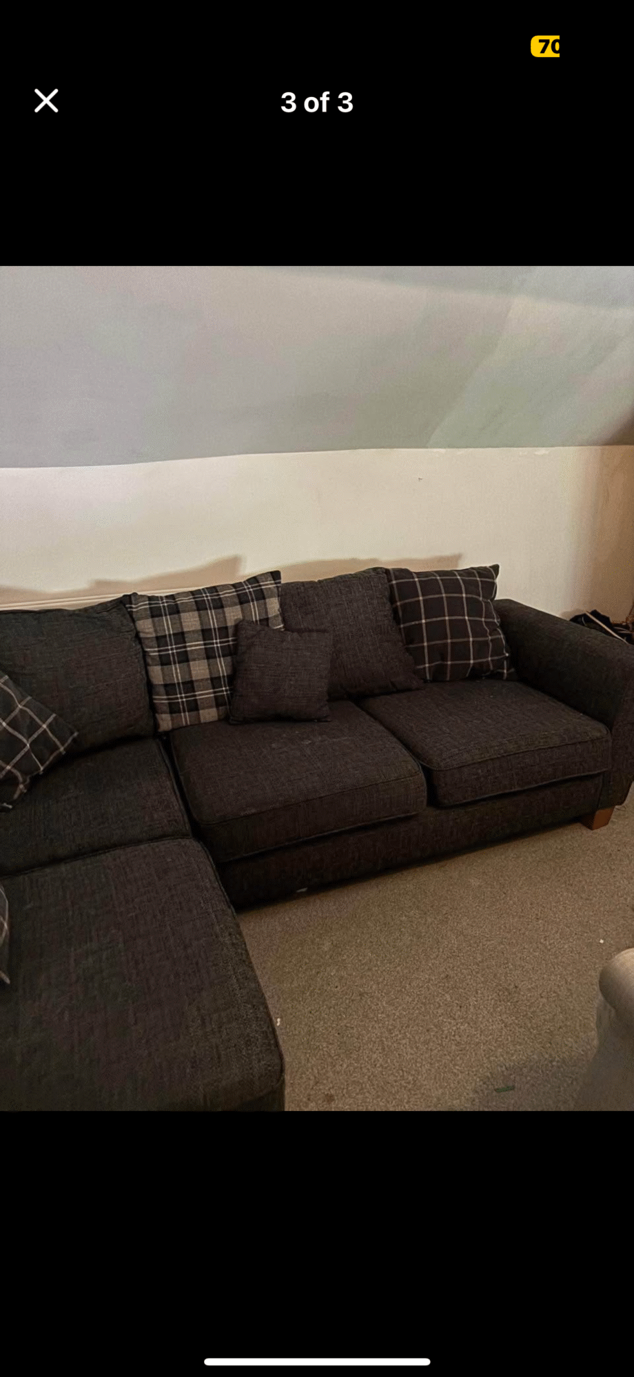 SCS Theo Fabric 1 Corner 2 Left Hand Facing Chaise Scatter Back Sofa