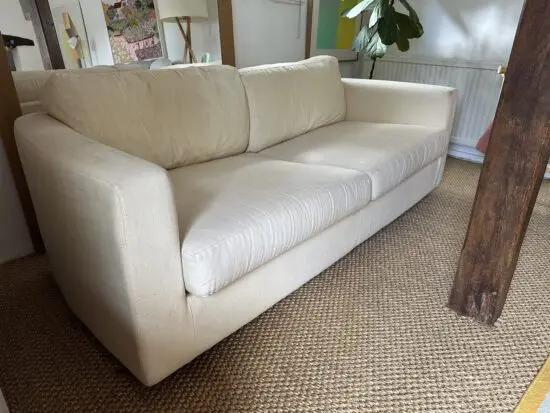 Habitat Cream Linen Sofa Bed
