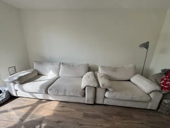 Sofology 3 seater & 1 chair cream sofa