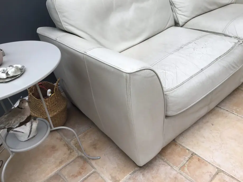 Modern 3 seater leather sofa