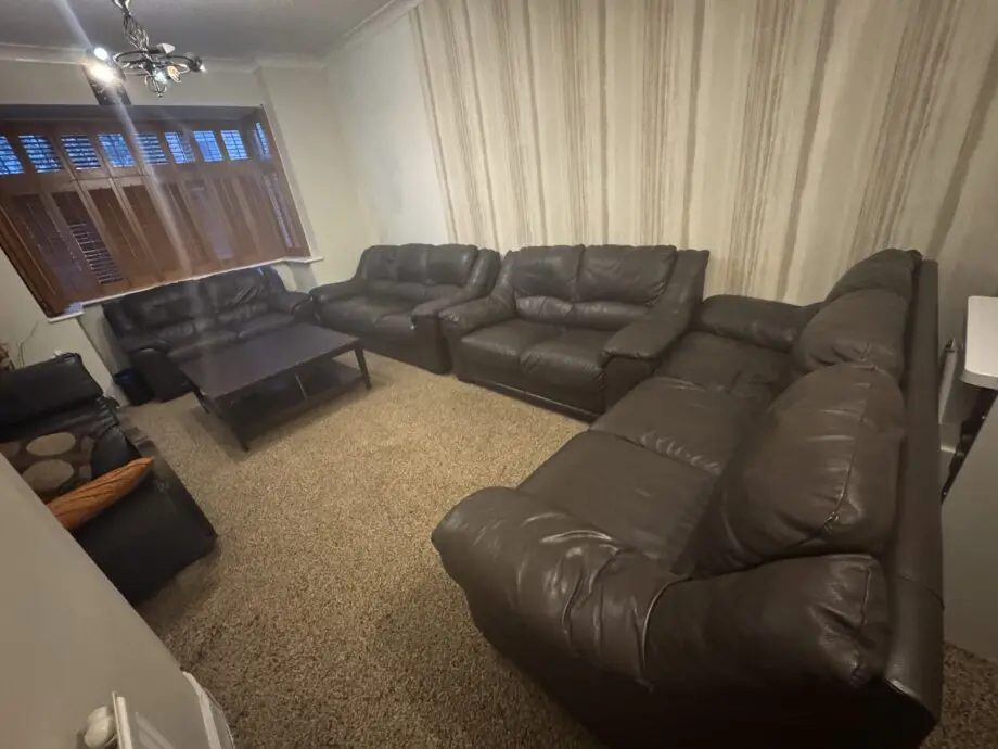 Chocolate Brown leather sofa’s