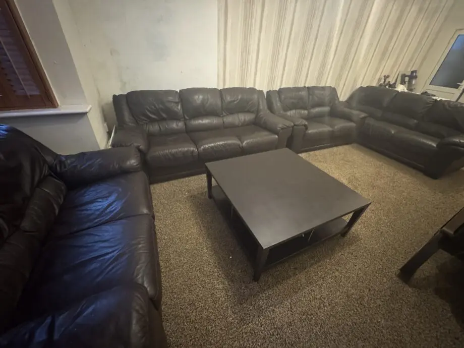 Chocolate Brown leather sofa’s
