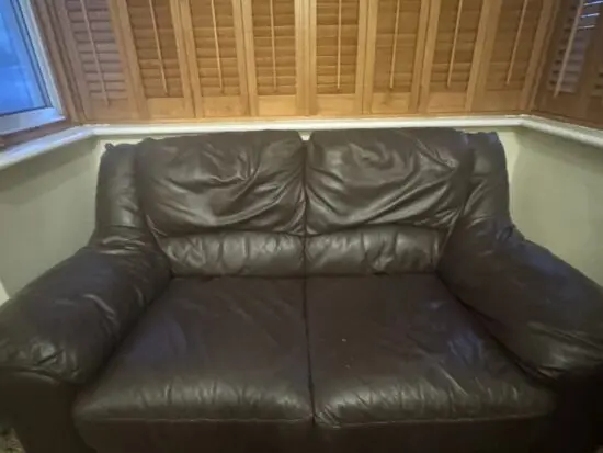 Chocolate Brown leather sofa’s
