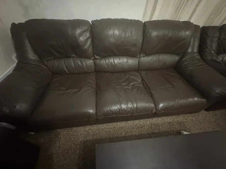 Chocolate Brown leather sofa’s