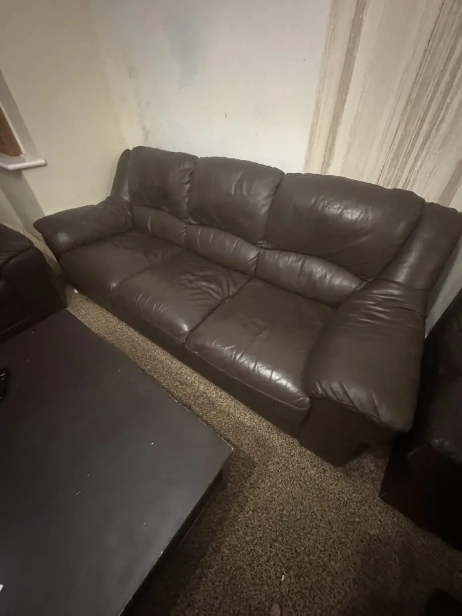 Chocolate Brown leather sofa’s
