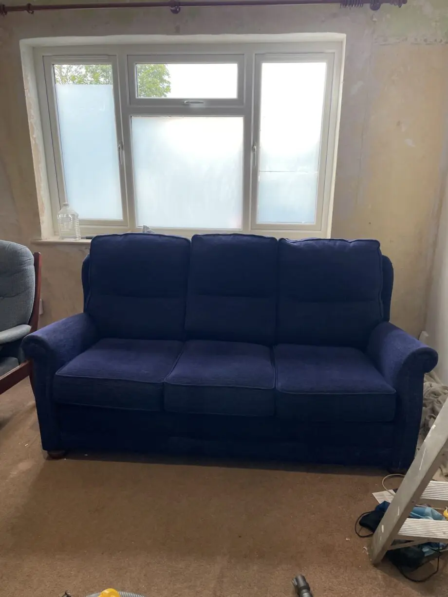 DFS Navy Blue 3 Seater Sofa