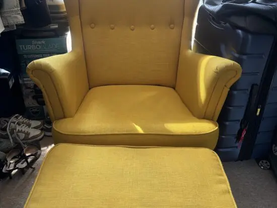 IKEA famous yellow armchair with footstool *STRANDMON*
