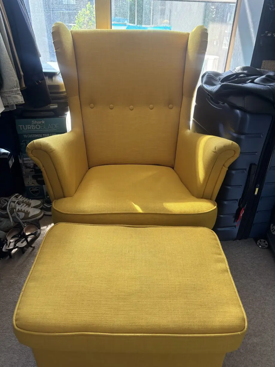 IKEA famous yellow armchair with footstool *STRANDMON*