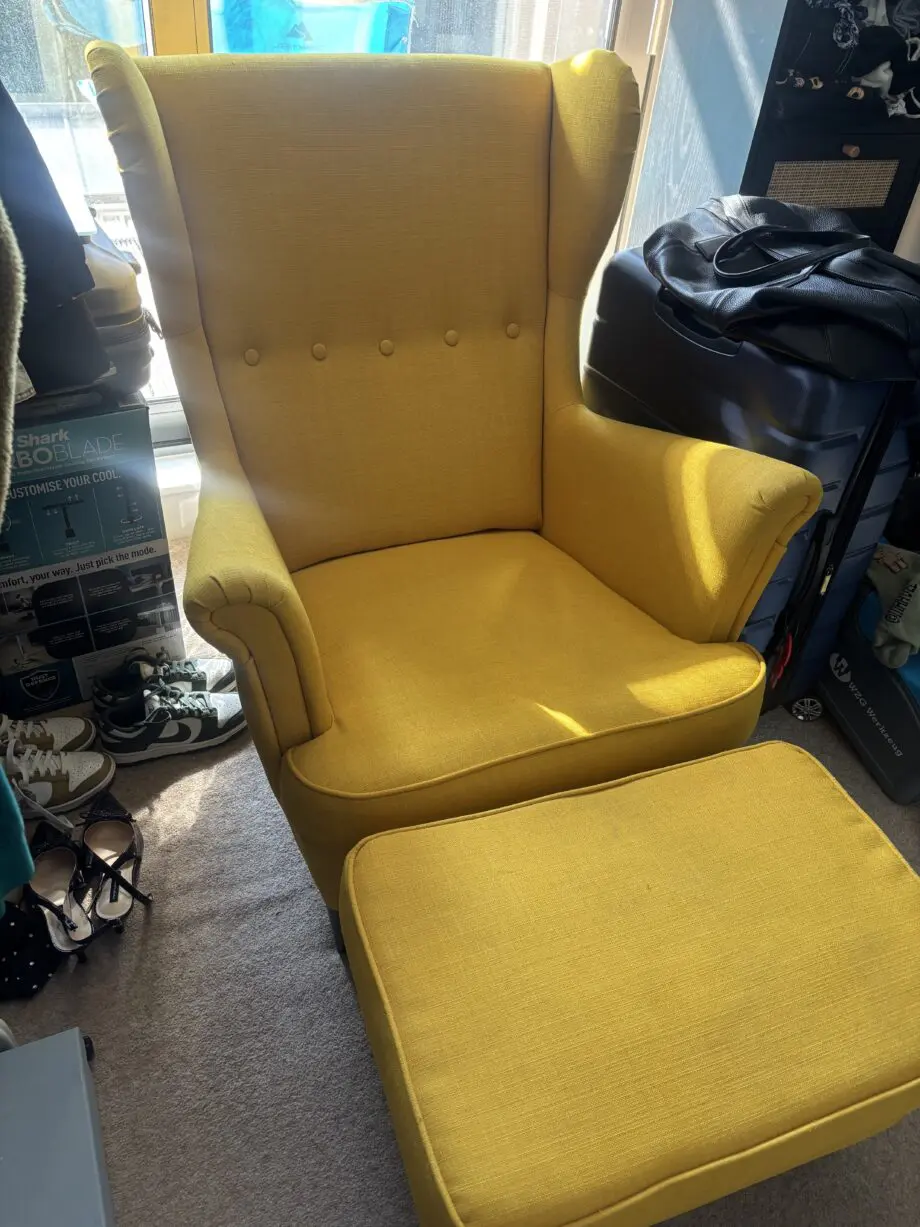 IKEA famous yellow armchair with footstool *STRANDMON*