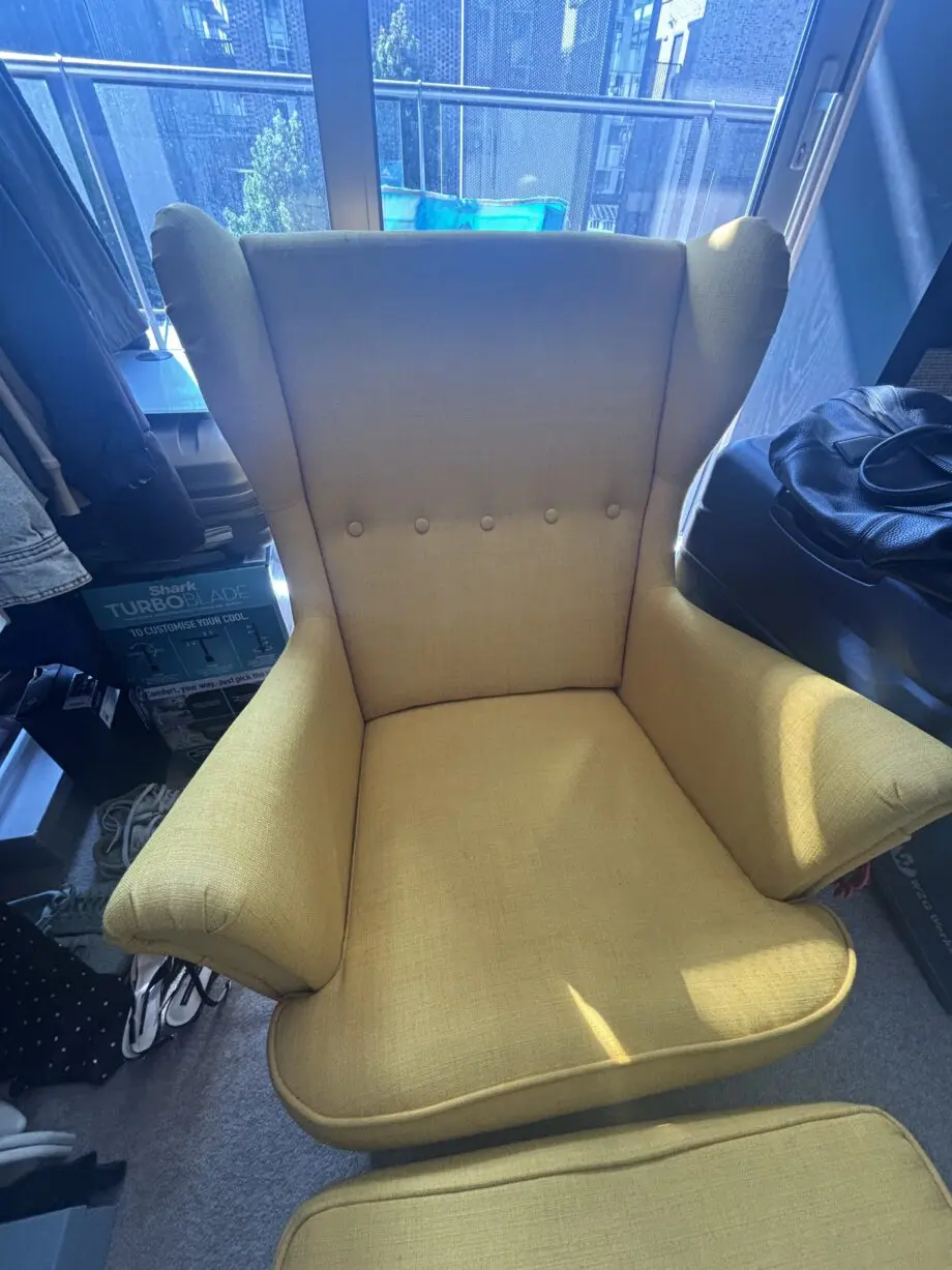 IKEA famous yellow armchair with footstool *STRANDMON*