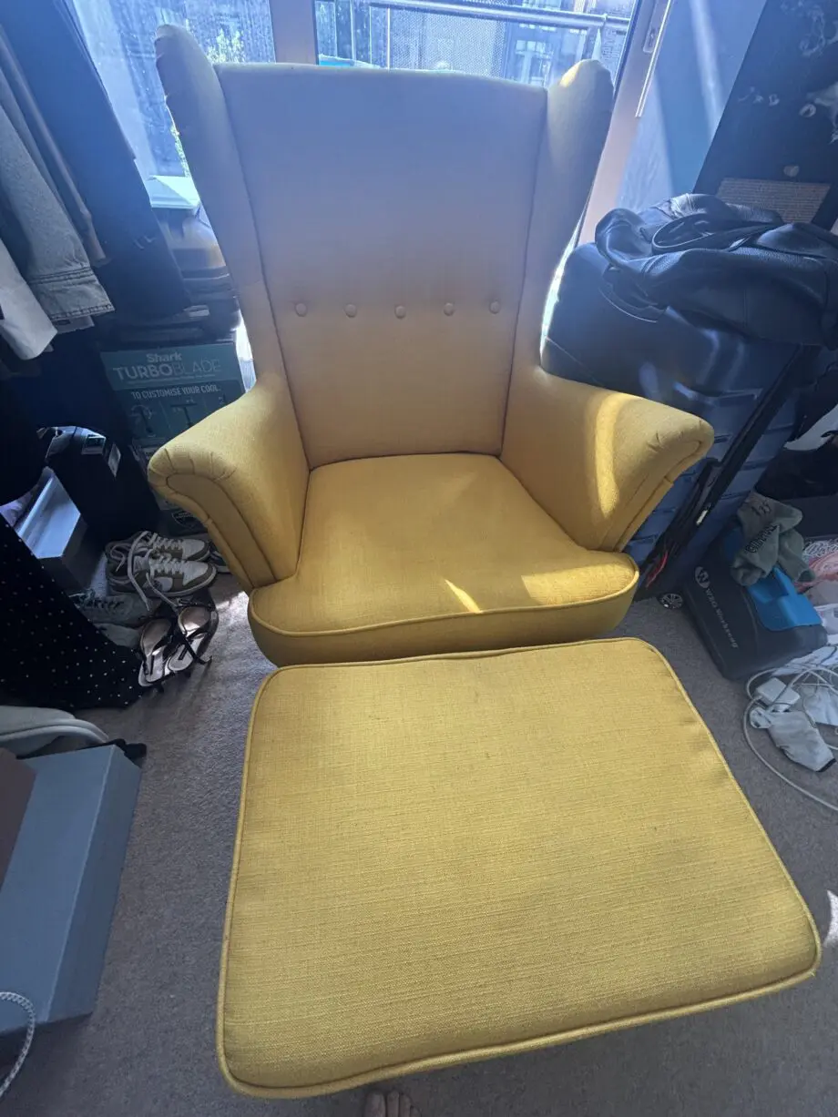 IKEA famous yellow armchair with footstool *STRANDMON*