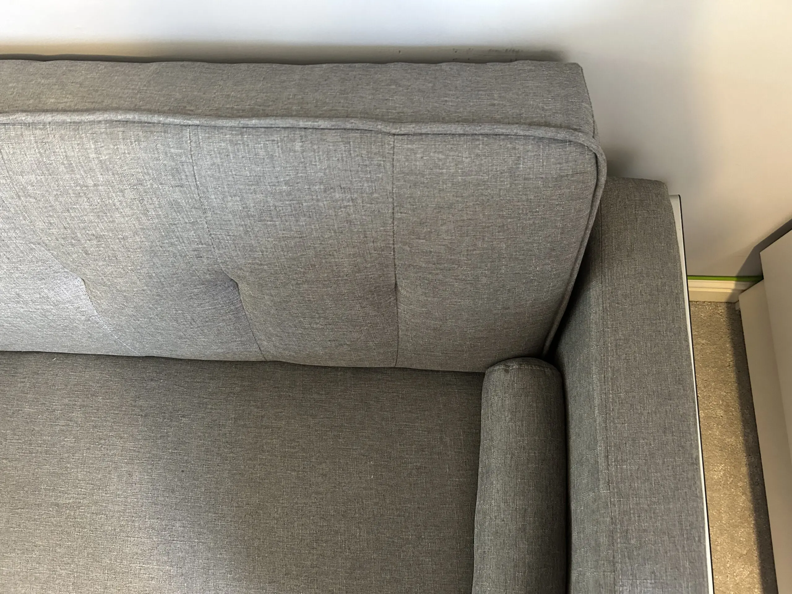 3 Seater Sofa Bed Adjustable Angle Sofa with Wooden Legs for Living Room Guest Room Office Light Gray