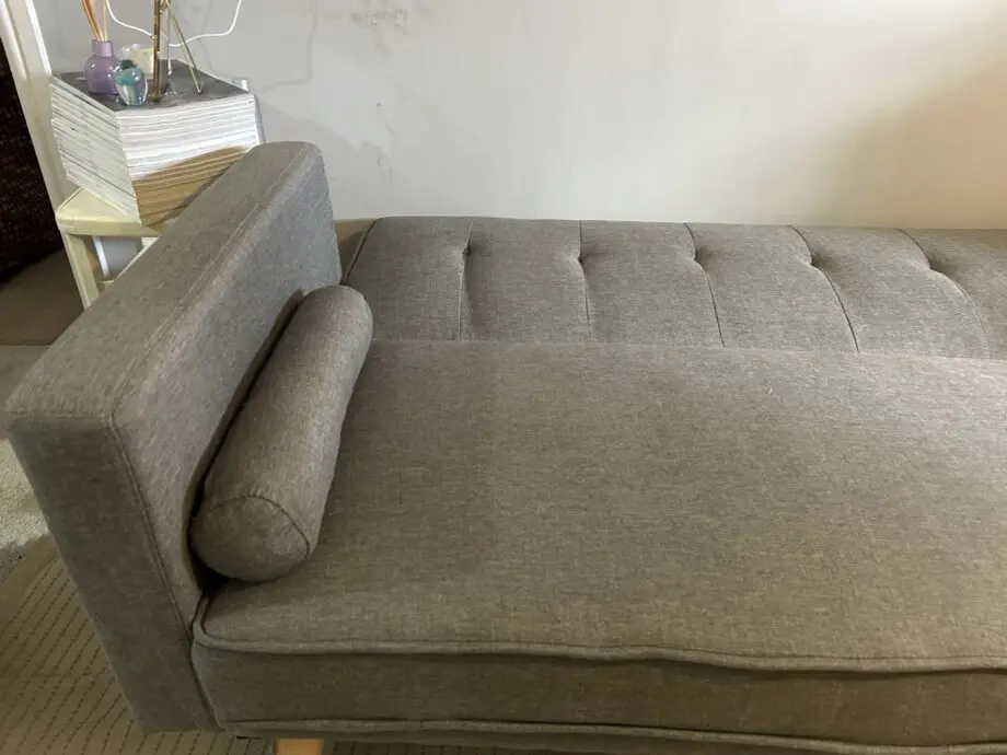 3 Seater Sofa Bed Adjustable Angle Sofa with Wooden Legs for Living Room Guest Room Office Light Gray