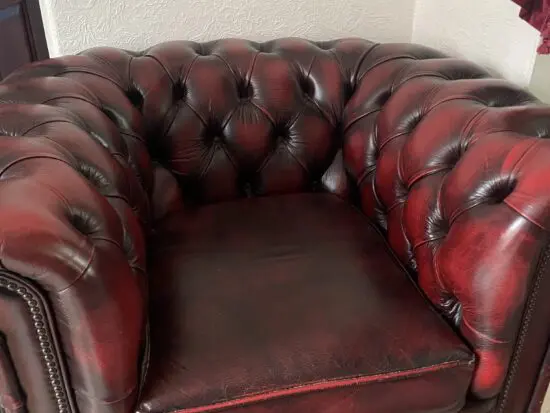 Winchester Furniture - Chesterfield Antique Red chair
