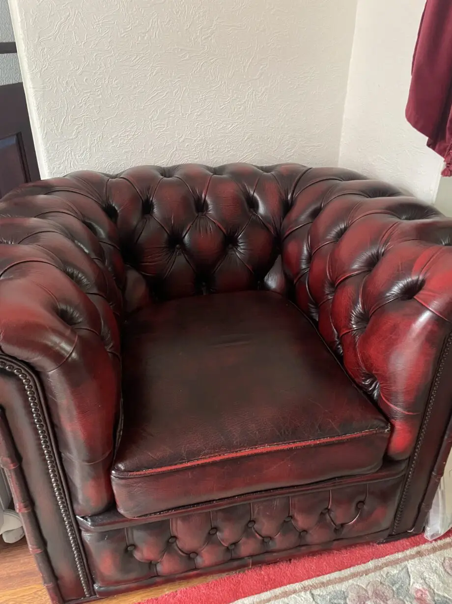 Winchester Furniture - Chesterfield Antique Red chair