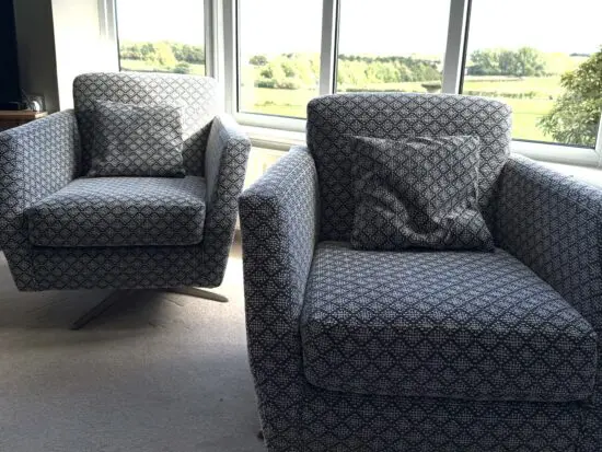 SCS Auroa low swivel chair set of 2