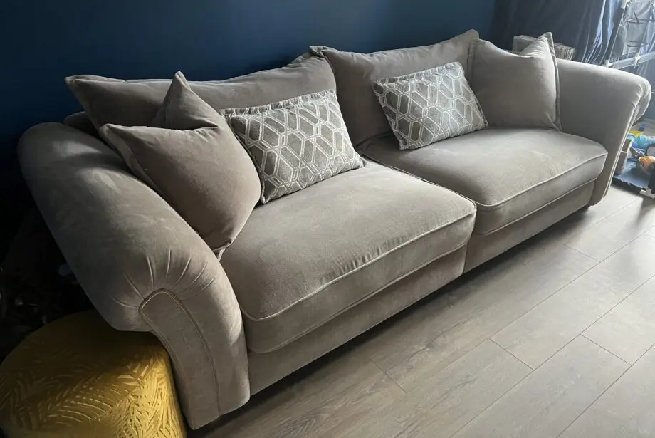 DFS beige/brown fabric, large 3 seater sofa