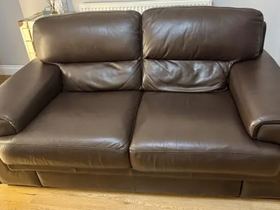 2 seater leather sofa