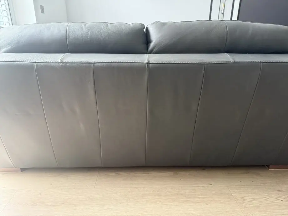 Housing units Aniline grey leather sofa and chair