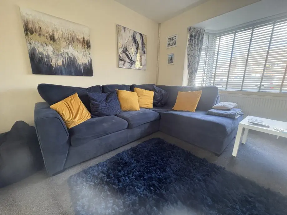 Blue orka corner sofa