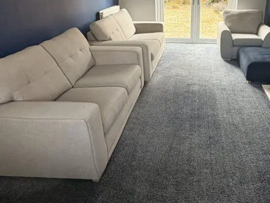 DFS Silver Kian Sofa Set + Footstool