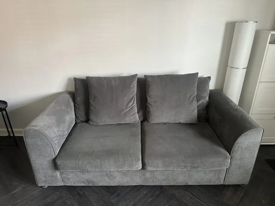 Sofa Club Chelsea range - 3 Seater Graphite with foot stool - 2 Seater Silver