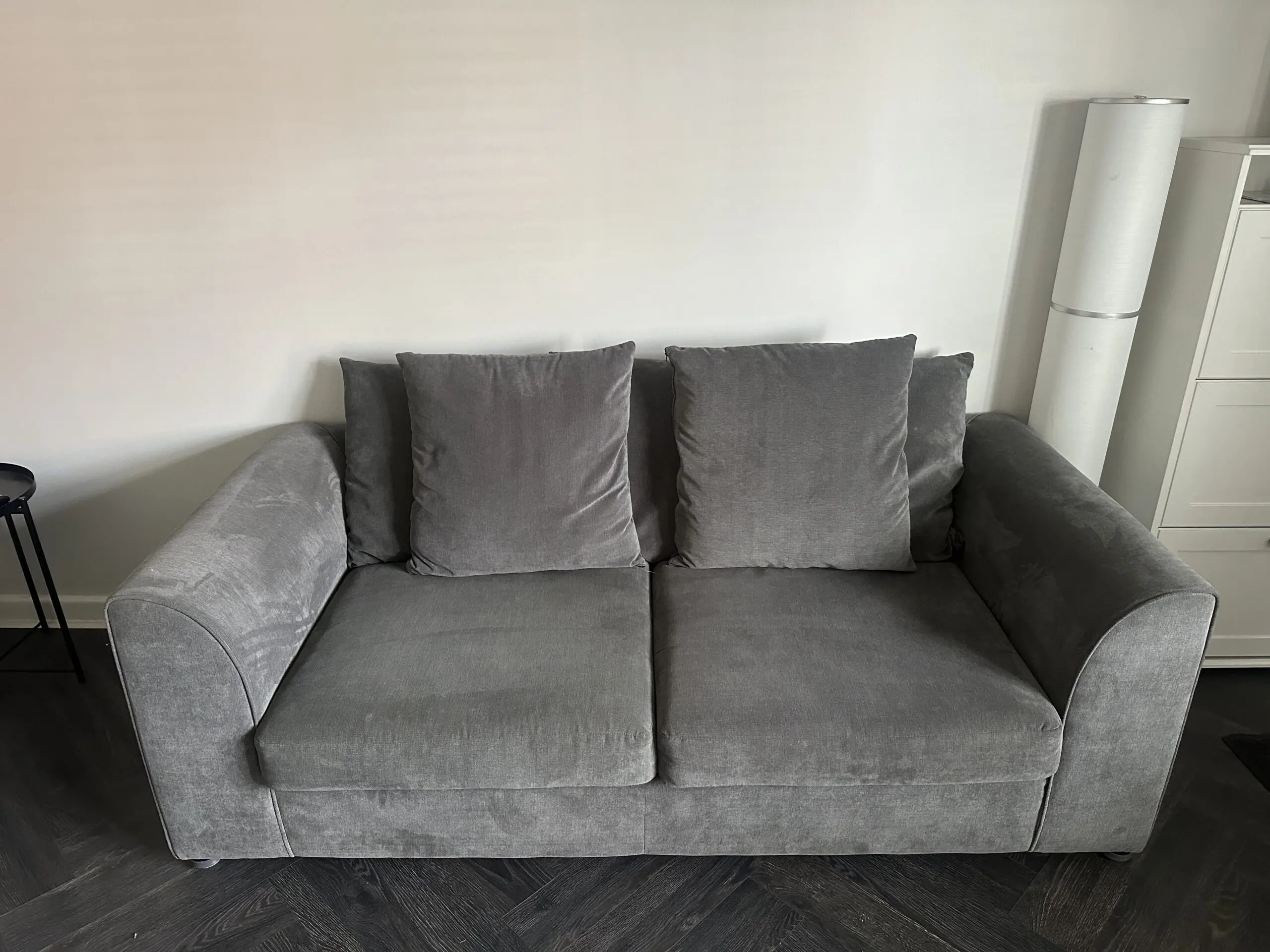 Sofa Club Chelsea range - 3 Seater Graphite with foot stool - 2 Seater Silver