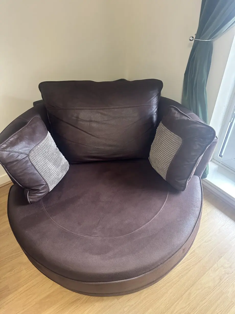 Chocolate Brown Cuddle Swivel Chair