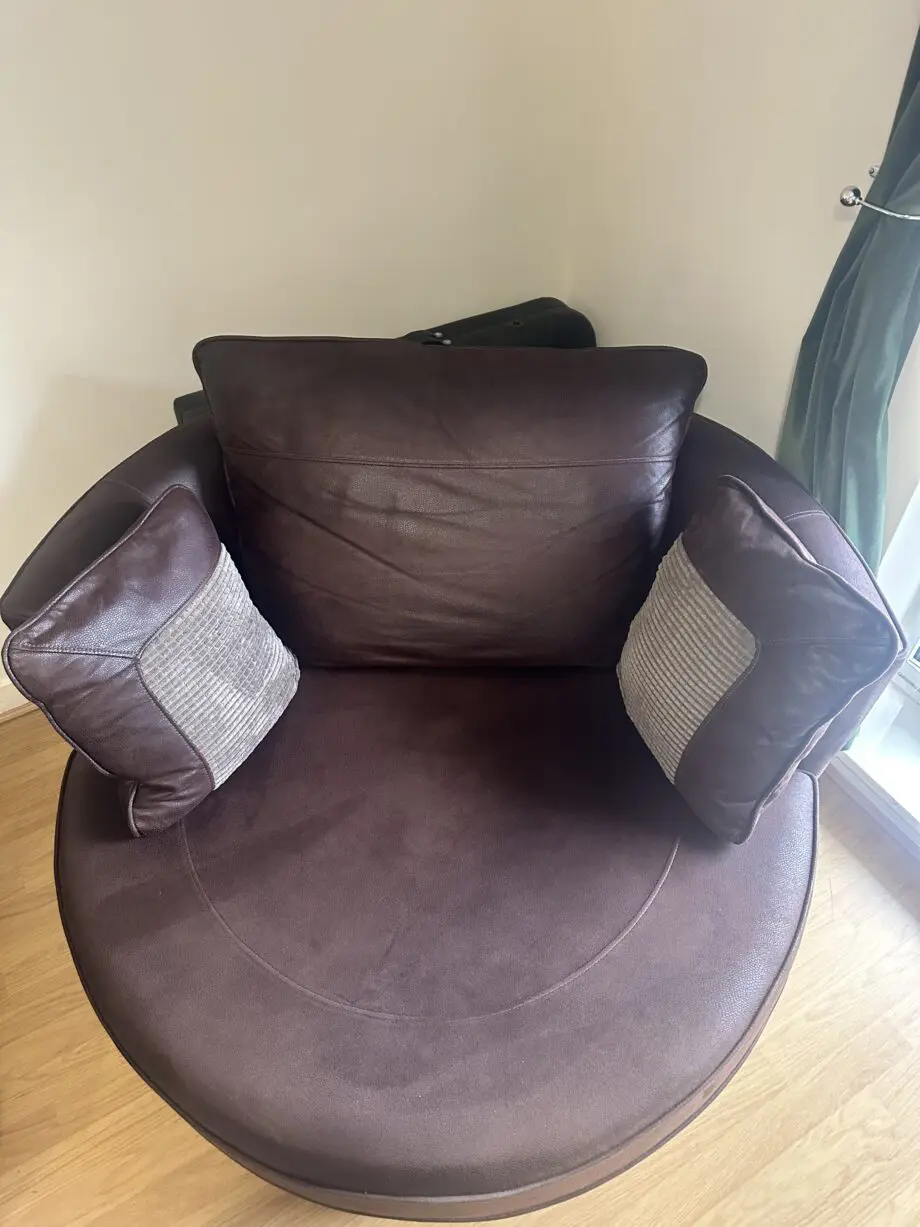 Chocolate Brown Cuddle Swivel Chair