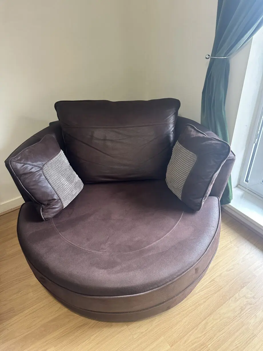 Chocolate Brown Cuddle Swivel Chair