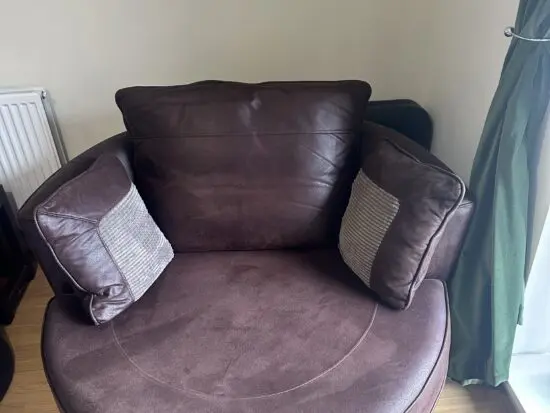 Chocolate Brown Cuddle Swivel Chair