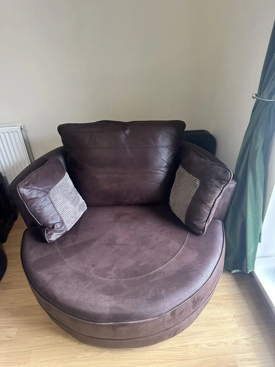 Chocolate Brown Cuddle Swivel Chair