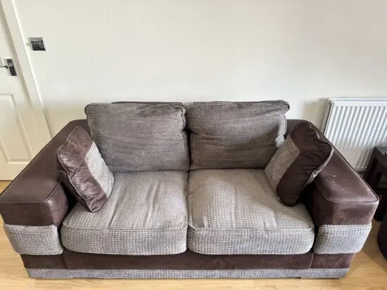 Chocolate Brown 2 seater sofa